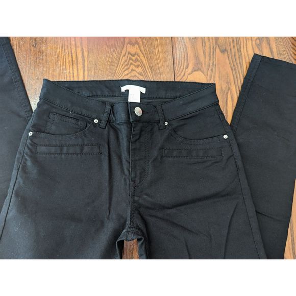 NWOT H&M skinny black pants   Sz 6 - Picture 5 of 11